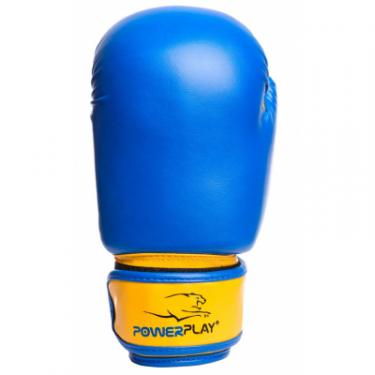 Боксерские перчатки PowerPlay 3004 JR 8oz Blue/Yellow Фото 3