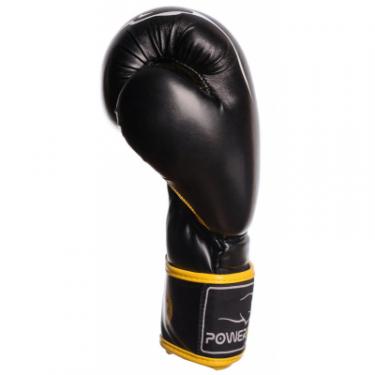 Боксерские перчатки PowerPlay 3018 14oz Black/Yellow Фото 1