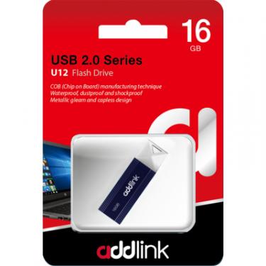 USB флеш накопитель AddLink 16GB U12 Dark Blue USB 2.0 Фото 1