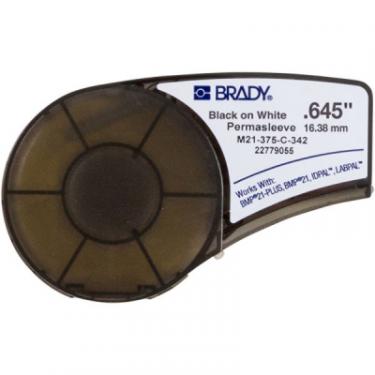 Лента для принтера этикеток Brady термозбіжна трубка, 3.18-8.13 мм, чорний на білому Фото