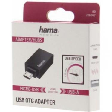 Переходник Hama OTG USB 2.0 AF to Micro 5P Фото 1