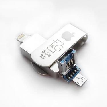 USB флеш накопитель T&G 8GB 007 Metal Black USB 3.0/Lightning Фото 2