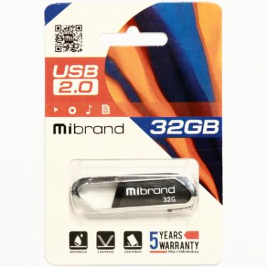 USB флеш накопитель Mibrand 32GB Aligator Black USB 2.0 Фото 1