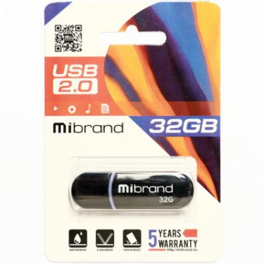 USB флеш накопитель Mibrand 32GB Panther Black USB 2.0 Фото 1