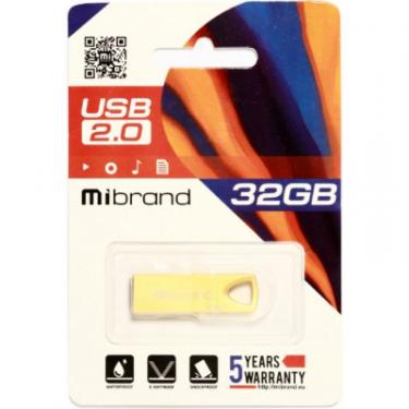 USB флеш накопитель Mibrand 32GB Taipan Gold USB 2.0 Фото 1