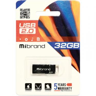 USB флеш накопитель Mibrand 32GB Сhameleon Black USB 2.0 Фото 1