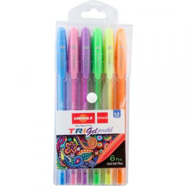 Ручка гелевая Unimax набор Trigel Pastel, ассорти пастельных цветов 0.8 Фото 2