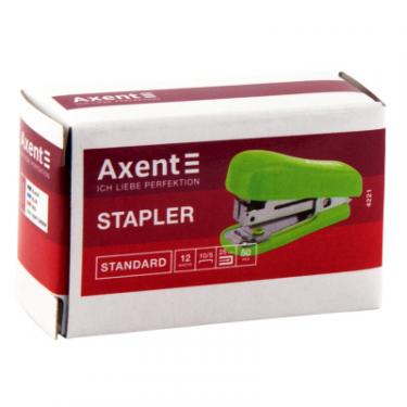 Степлер Axent Standard No. 10/5, 12 sheets, Light green Фото 3