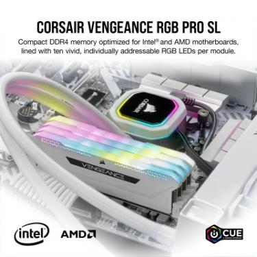 Модуль памяти для компьютера Corsair DDR4 16GB (2x8GGB) 3600 MHz Vengeance RGB Pro SL W Фото 7