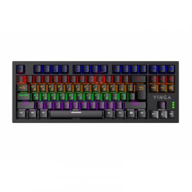 Клавиатура Vinga KBGM-110 87 key LED Blue Switch USB Black Фото 2