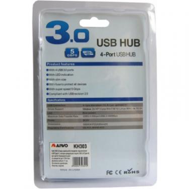 Концентратор Maiwo USB Type-C to 4х USB3.0 cable 29 cm Фото 2