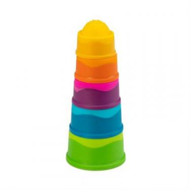 Развивающая игрушка Fat Brain Toys Пирамидка тактильная Чашки dimpl stack Фото