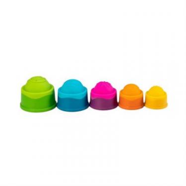 Развивающая игрушка Fat Brain Toys Пирамидка тактильная Чашки dimpl stack Фото 2