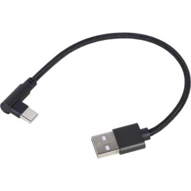 Дата кабель Cablexpert USB 2.0 AM to Type-C 0.2m corner Фото 1