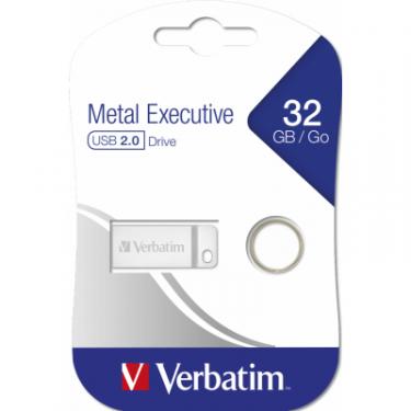 USB флеш накопитель Verbatim 32GB Metal Executive Silver USB 2.0 Фото 3
