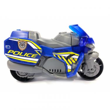 Спецтехника Dickie Toys Поліцейський мотоцикл з висувним знаком Фото 1