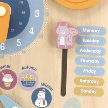 Развивающая игрушка Viga Toys дерев'яний календар PolarB з годинником, англійськ Фото 5
