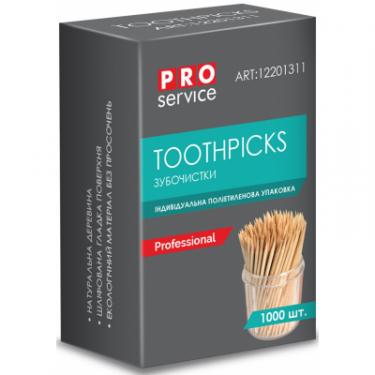 Зубочистки PRO service деревянные в индивидуальной упаковке 1000 шт. Фото