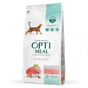 Сухой корм для кошек Optimeal для стерилізованих/кастрованих з яловичиною і сорг Фото