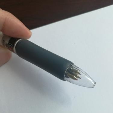 Ручка шариковая Baoke Ручка кулькова автоматична 0.7 мм, 3-колірна з гри Фото 1
