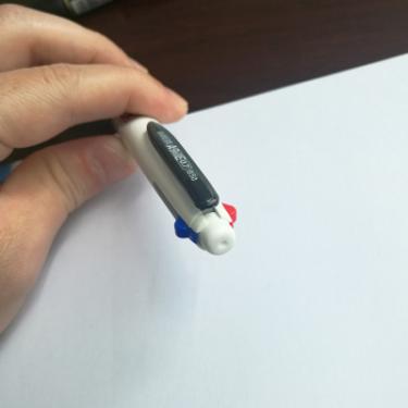 Ручка шариковая Baoke Ручка кулькова автоматична 0.7 мм, 3-колірна з гри Фото 2