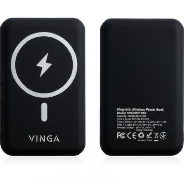 Батарея универсальная Vinga 10000 mAh Wireless Magnetic QC+PD Фото 2