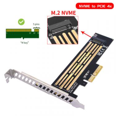 Контроллер Dynamode M.2 SSD NVMe M-Key to PCI-E 3.0 x4/ x8/ x16, full Фото 6