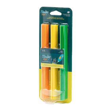 Стержень для 3D-ручки 3Doodler набір Мікс (75 шт помаранчевий, жовтий, зелений) Фото 2