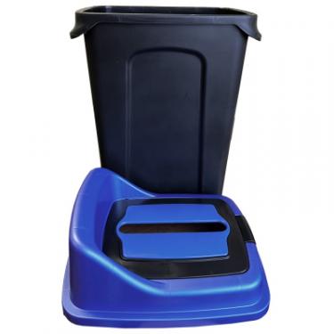 Контейнер для мусора Planet Household Re-Сycler для сортування (папір) чорний із синім 5 Фото 8