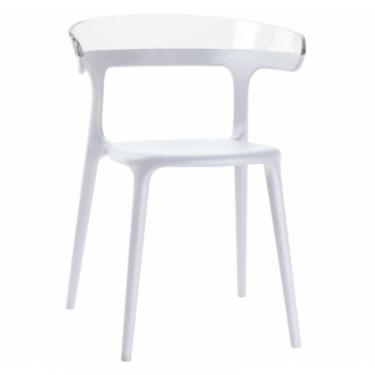 Кухонный стул PAPATYA luna біле, верх прозоро-чистий Фото