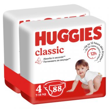 Подгузник Huggies Classic 4 (7-18 кг) J-Pack 88 шт. ( 2*44) Фото 1