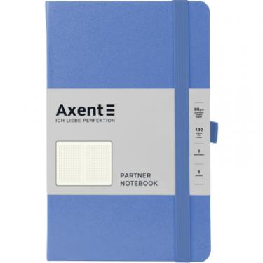 Книга записная Axent Partner, 125x195 мм, 96 аркушів, клітинка, волошко Фото