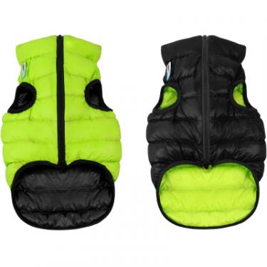Курточка для животных Airy Vest двостороння М 40 салатово-чорна Фото