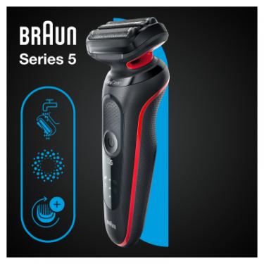 Электробритва Braun Series 5 51-R1000s BLACK / RED Фото 5