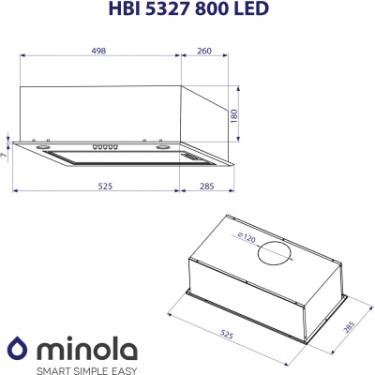 Вытяжка кухонная Minola HBI 5327 IV 800 LED Фото 9