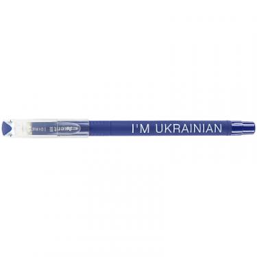 Ручка шариковая Axent Direkt I'm ukrainian, синя Фото 1