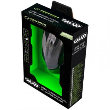 Мышка Esperanza MX212 Galaxy USB Black-Green Фото 2