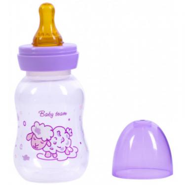 Бутылочка для кормления Baby Team з латексною соскою Овечка, 125 мл Фото 1