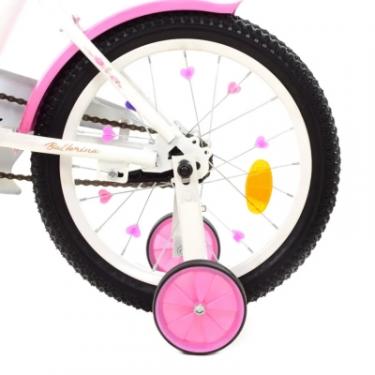 Детский велосипед Prof1 18" Flower Білий з рожевим Фото 3