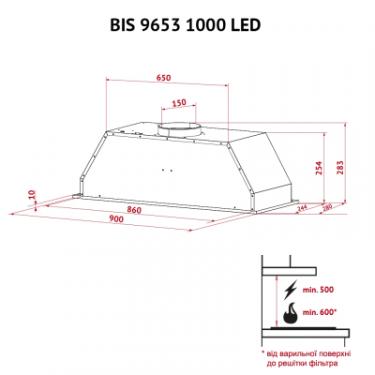 Вытяжка кухонная Perfelli BIS 9653 I 1000 LED Фото 11