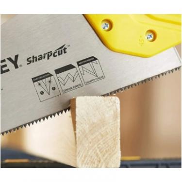 Ножовка Stanley SHARPCUT із загартованими зубами, L550мм, 11 tpi. Фото 2