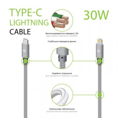 Дата кабель Intaleo USB-C to Lightning 1.0m CBGNYTL1 30W Grey Фото 1