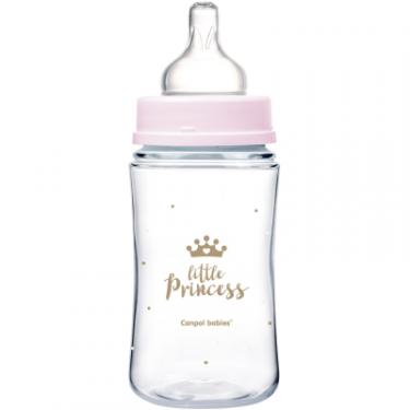 Бутылочка для кормления Canpol babies Royal Baby з широким отвором 240 мл Рожева Фото 2