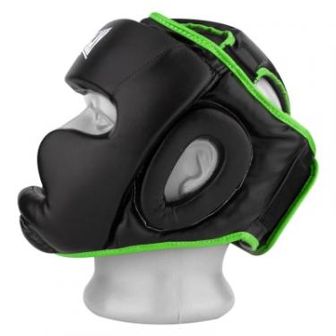Боксерский шлем PowerPlay 3100 PU Чорно-зелений S Фото 1