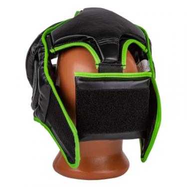 Боксерский шлем PowerPlay 3100 PU Чорно-зелений S Фото 2