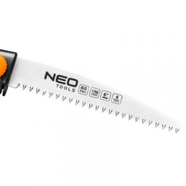 Ножовка Neo Tools 150мм, висувне полотно, 3D зуби, сталь 65Mn Фото 1