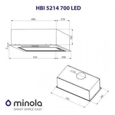 Вытяжка кухонная Minola HBI 5214 WH 700 LED Фото 9