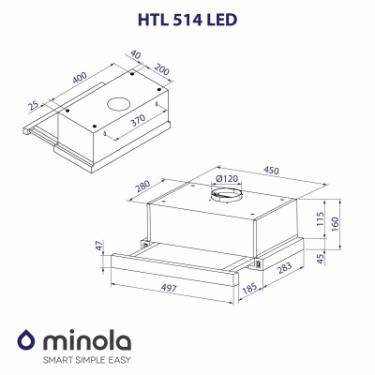 Вытяжка кухонная Minola HTL 514 WH LED Фото 9
