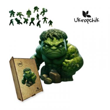 Пазл Ukropchik дерев'яний Супергерой Халк size - L в коробці з на Фото