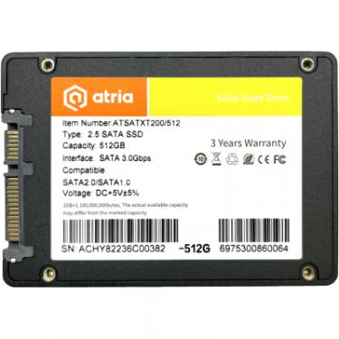 Накопитель SSD ATRIA 2.5" 512GB XT200 Фото 1